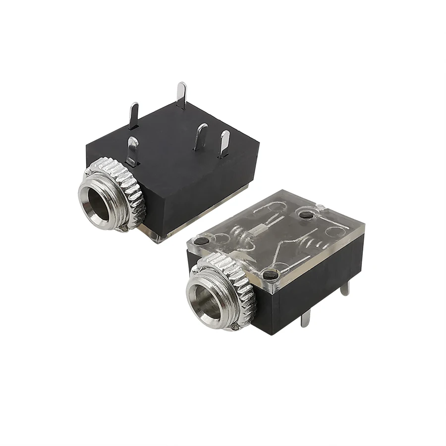 

5/10 шт. Черный PJ324M 3,5 мм 5-контактный разъем для аудиоразъема PCB панель для наушников с гайкой PJ-324M