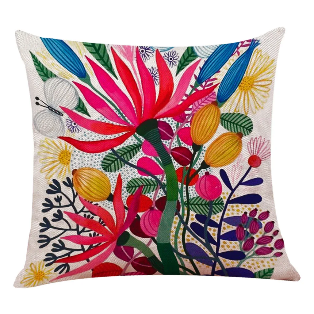 Из хлопка и льна квадратные декоративные для дома Подушка Чехол Диван талии