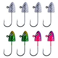 goture 8pcslot jig heads hook 3 5g 5g 7g 10g with 3d eyes 3color lead jig fishing hooks fishing artificial bait pond bait