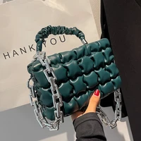 fashion purses and handbags luxury designer shoulder bags women folds handbag silver chain crossbody bag for girl sac clutch bag