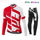 Детский велосипедный комплект из Джерси с длинным рукавом, веснаосень 2022, велосипедная одежда для горных велосипедов, одежда для велоспорта, Мужская велосипедная одежда, 3D гелевые брюки