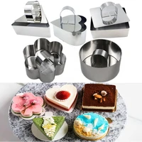 mini baking ring heat resistant multi purpose corrosion resistant stainless steel multiple types party pastry kitchen bakeware