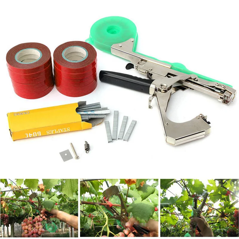 

Tying Machine Plant Garden Plant Bundle Tapetool Tapener With 12 Rolls Of Tape, Used For Vegetables, Grapes, Tomatoes, Cucumbers