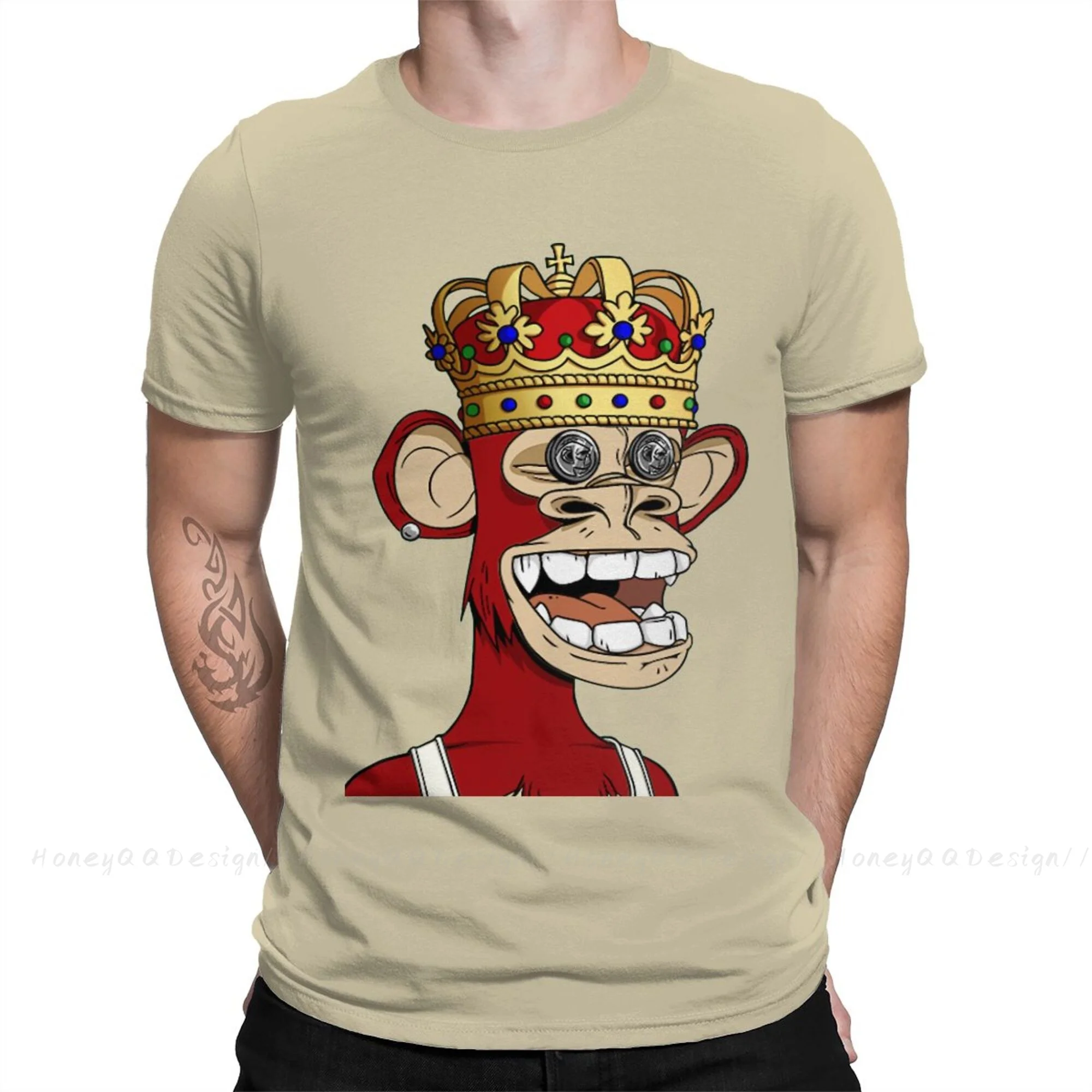 

King #23 Classic Fashion TShirt Design Bored Ape Yacht Club BAYC NFT Cotton Shirts Men T-Shirt Oversize For Adult