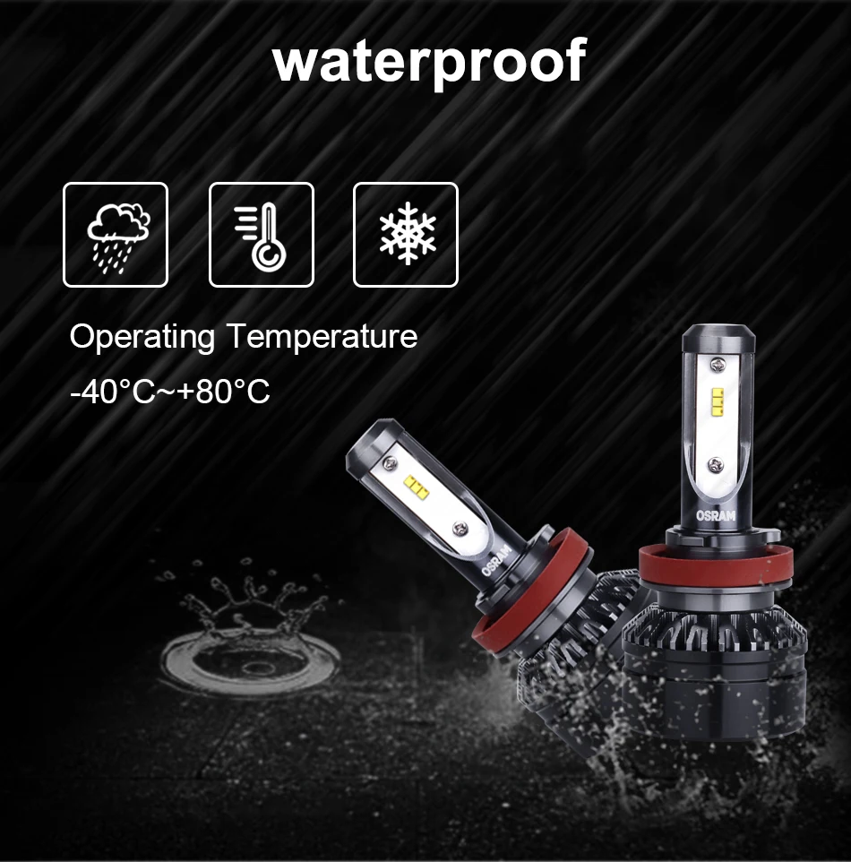 Osram+ 50% яркость H11 H9 светодиодный автоматический передний противотуманный фонарь 6000K Белый Мини Автомобильный противотуманный фонарь фара лампа H11 H9 с внешним Драйвером