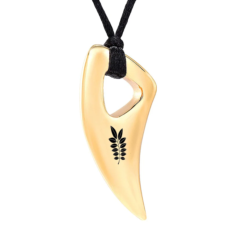 IJD12834 Нержавеющая сталь волк зубы ЦИЛИНДР ожерелье для праха Для мужчин ожерелья