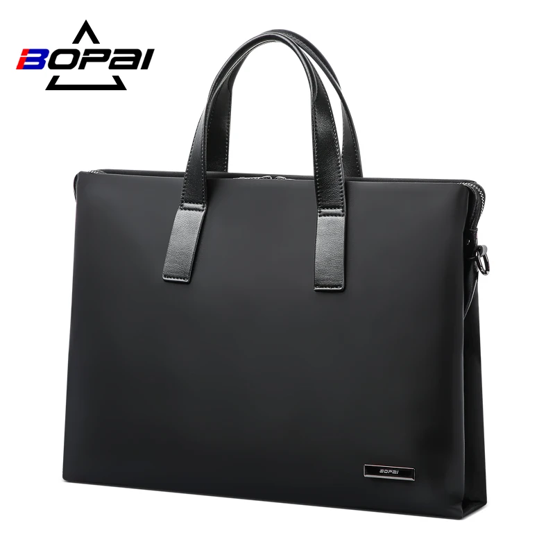 

BOPAI Briefcase Men Business Stylish Shoulder Bag Large Capacity 15 Inch Laptop Handbag For Documents Male Cross Body Tote 2020