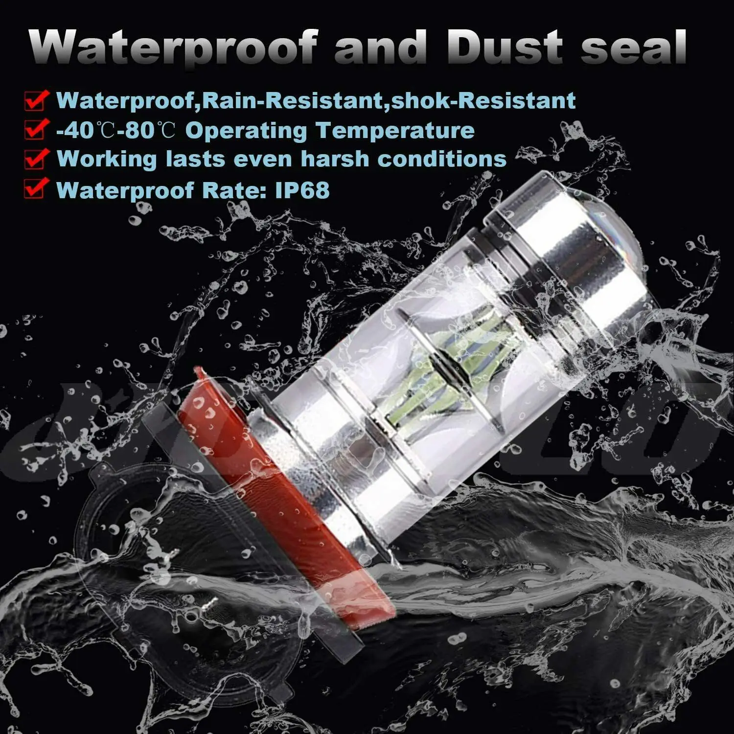 

LKT 1PCS Car LED Fog Light 100W Fog Light H8 H9 H11 6000K Car Driving Light Fog Light Daytime Running Light