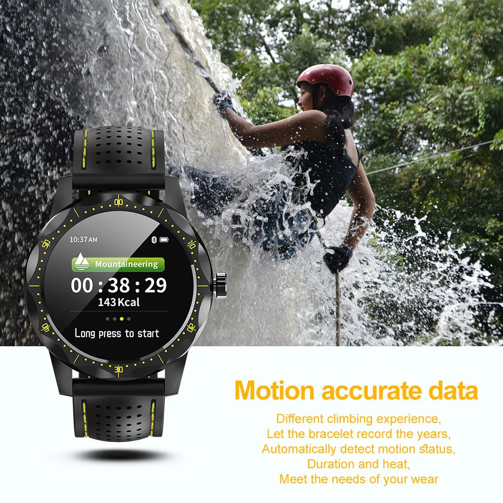 

KISSCASE Smart Watch IP68 Waterproof Sports Heart Rate Smartwatch Smart Touch Blood Pressure Motion Accurate Data Watch For Men