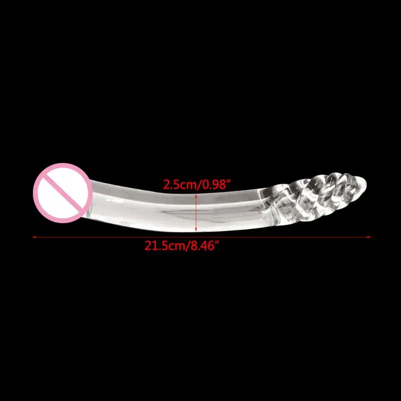 Crystal Glass Pleasure Wand Dildo Penis Smooth Glider Curved brocade box packaging |