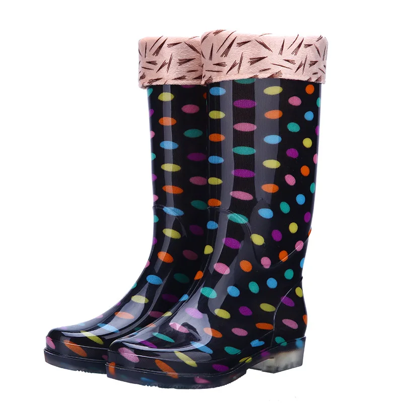 Сапоги Aleafalling женские высокие цветные модные без шнуровки теплые для воды| |