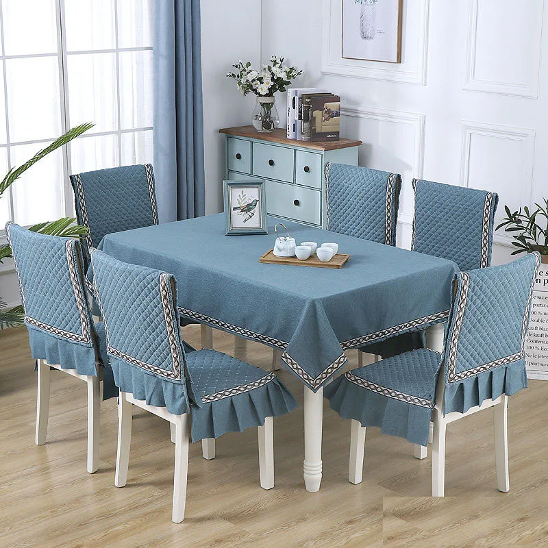 

Modern Simple Tablecloth Simple Chair Cover Soft Chair Cushion Dust-Proof Table Cloth Nordic Style Solid Color Dining Table Cove