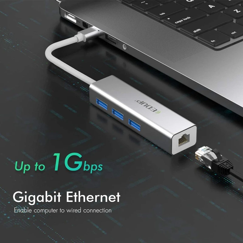 Ethernet-адаптер EDUP USB C к гигабитному порту с концентратором 3 0 проводной сетевой