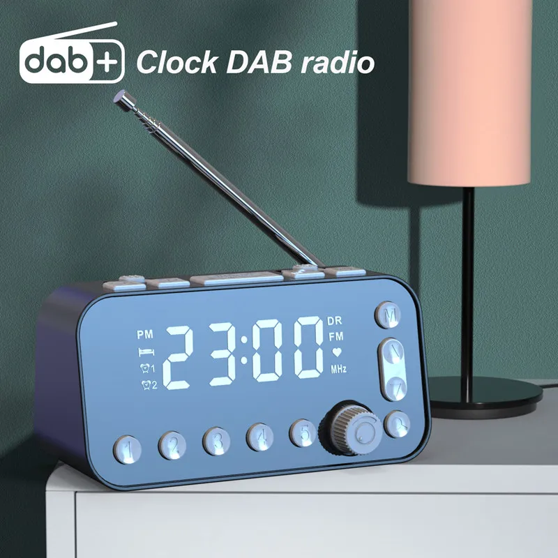 DAB/FM-радиоприемник большой экран двойной будильник два USB-порта для зарядки