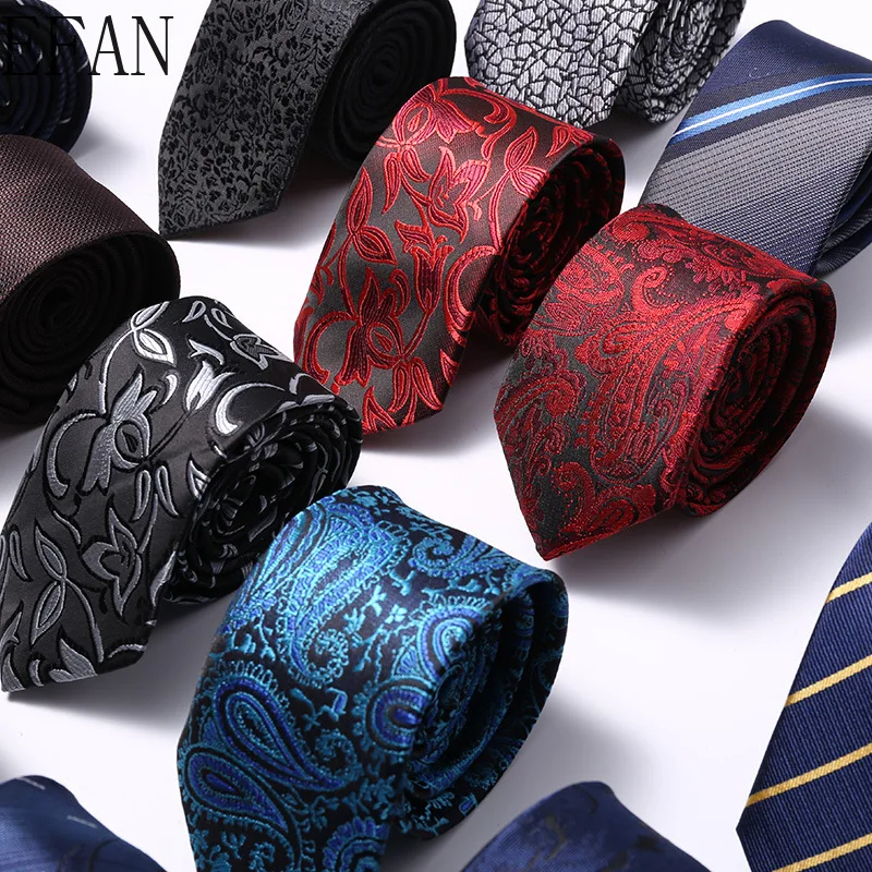 Индивидуальный мужской галстук 6 см узкий Свадебный деловой для мужчин тонкая