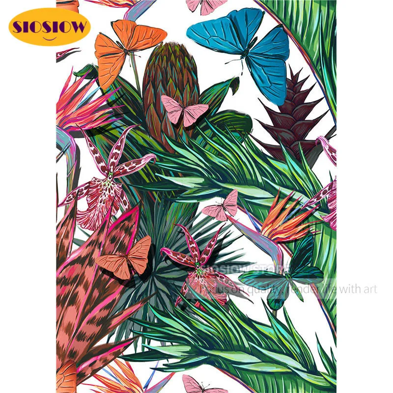 Алмазная 5D картина сделай сам Мультяшные птицы цветочный узор полное сверление