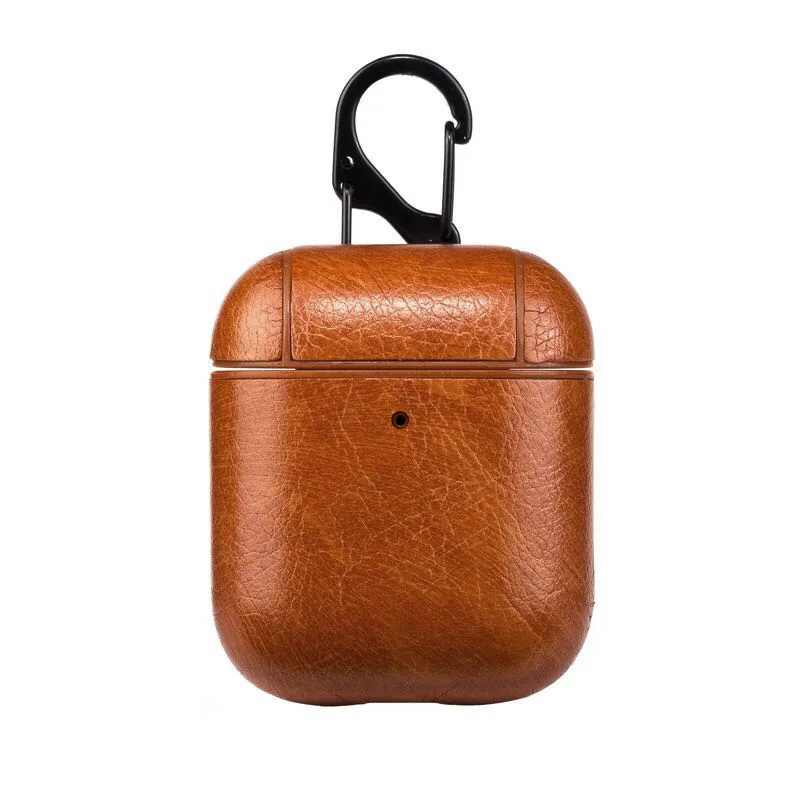 

Leather Case For AirPods 1 2 PU Anti-Scratch Shockproof Protective Wireless Earphone Cover Bag Pouch Airpod Charging box cases