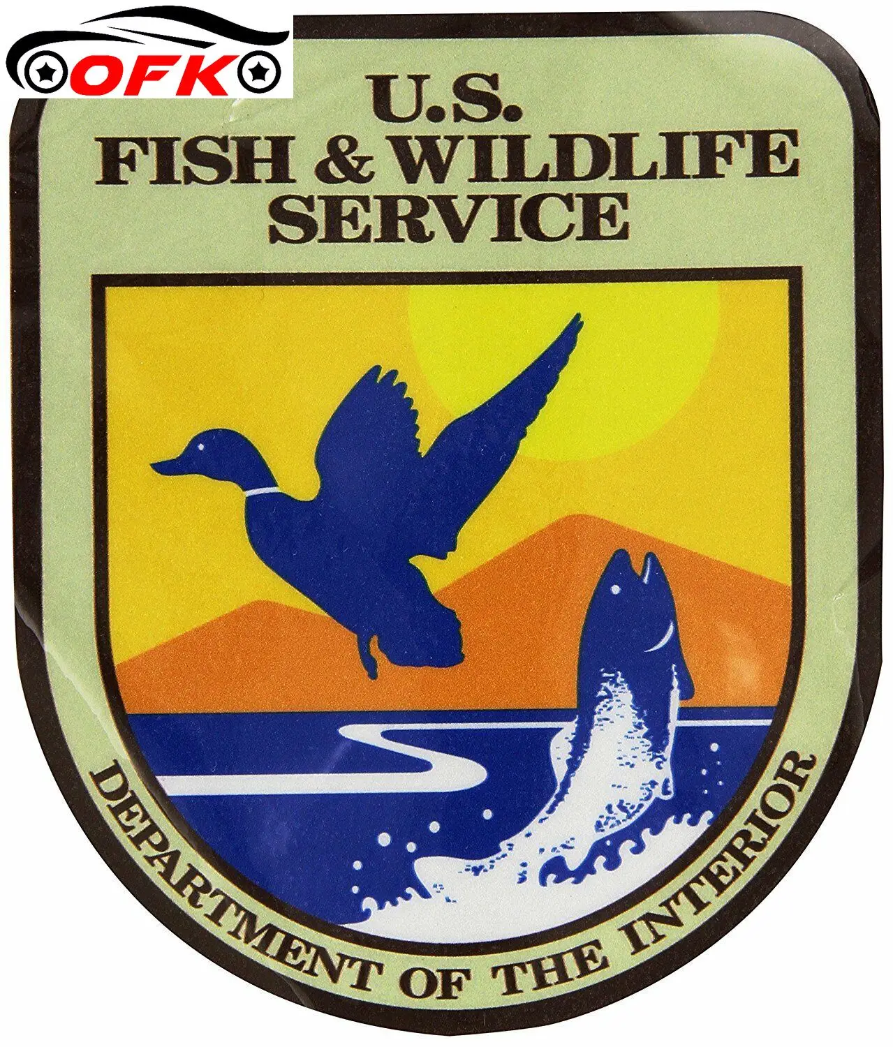 

OFK США рыба и дикая природы стикер стикеры для автомобилей, мопедов, ноутбуков, промышленности