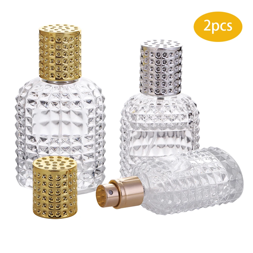 2 шт. прозрачный Заправляемый стеклянный спрей парфюмерный распылитель для