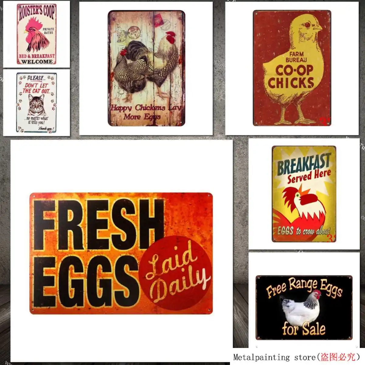 Наклейки на стены с свежими яйцами декоративные тарелки для паба винтажные