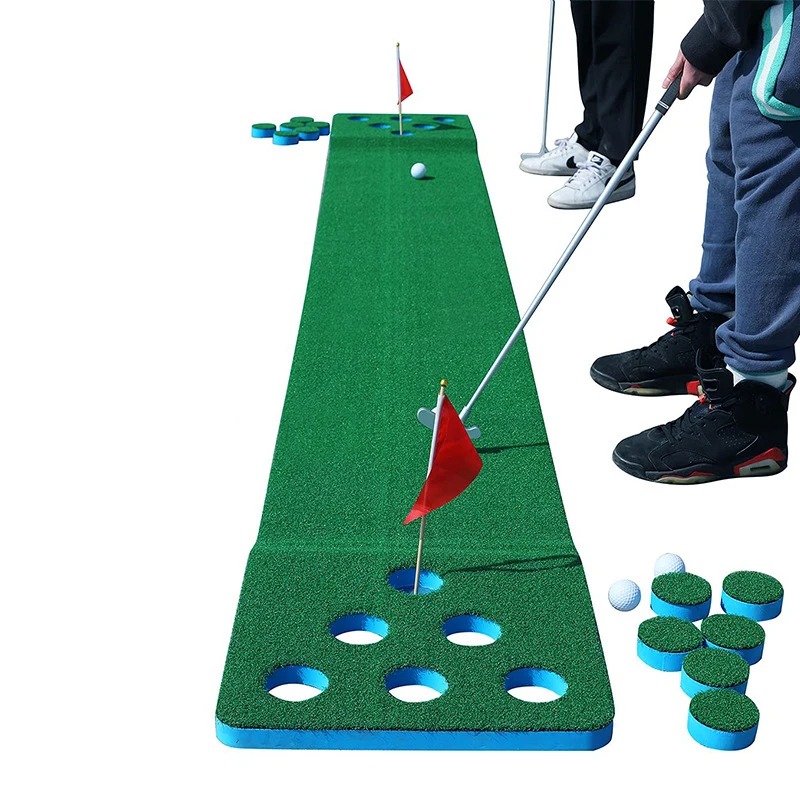 

Indoor and Outdoor Golf Double Putter Practice Mat Blanket Simulator Supplies Golf Mat Foreign Trade Wholesale