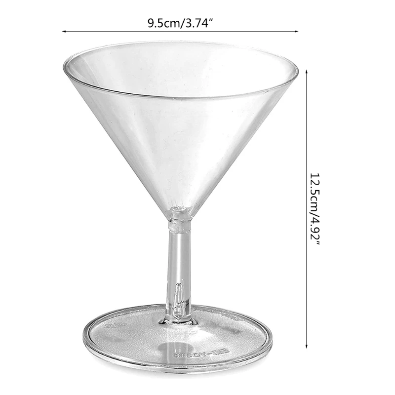 12 шт одноразовые Пластик Коктейльные бокалы для вина Небьющийся прозрачное
