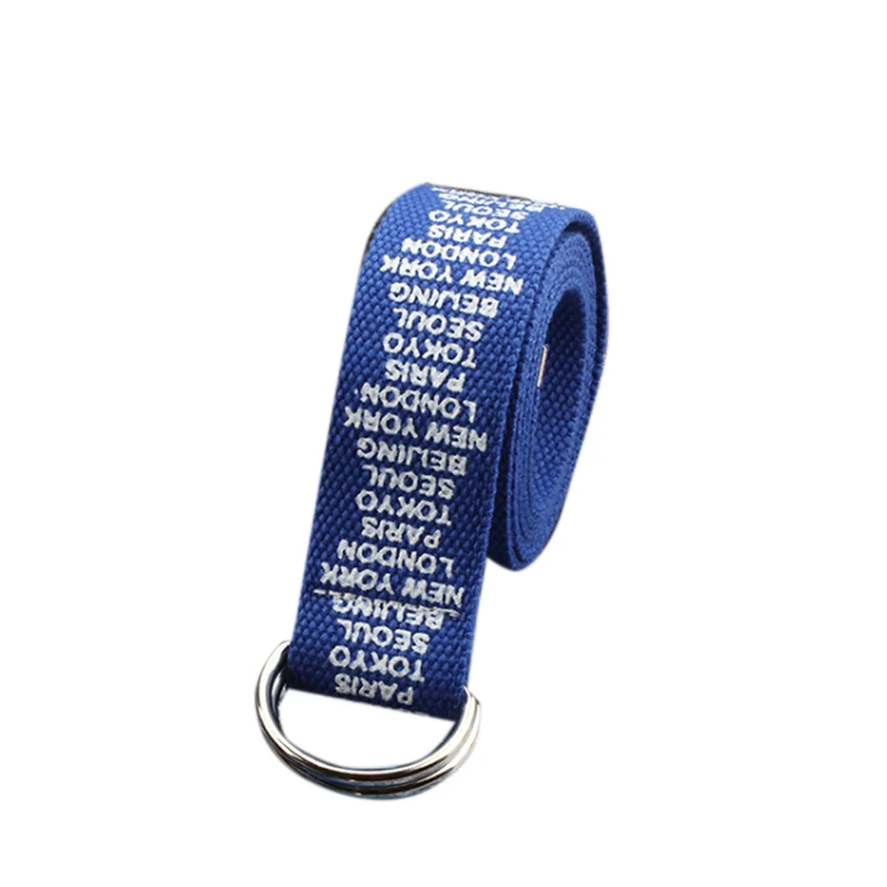 

Canvas Belt Harajuku Jeans D Ring Buckle Waist Belts 130Cm Long Waistband