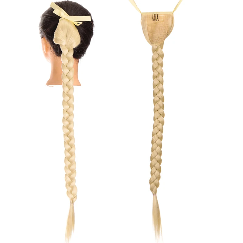 

MANWEI Twist braid Fishtail Braids Ponytail for Women Drawstring Hair Accessories Fashion Synthetic Ponytails