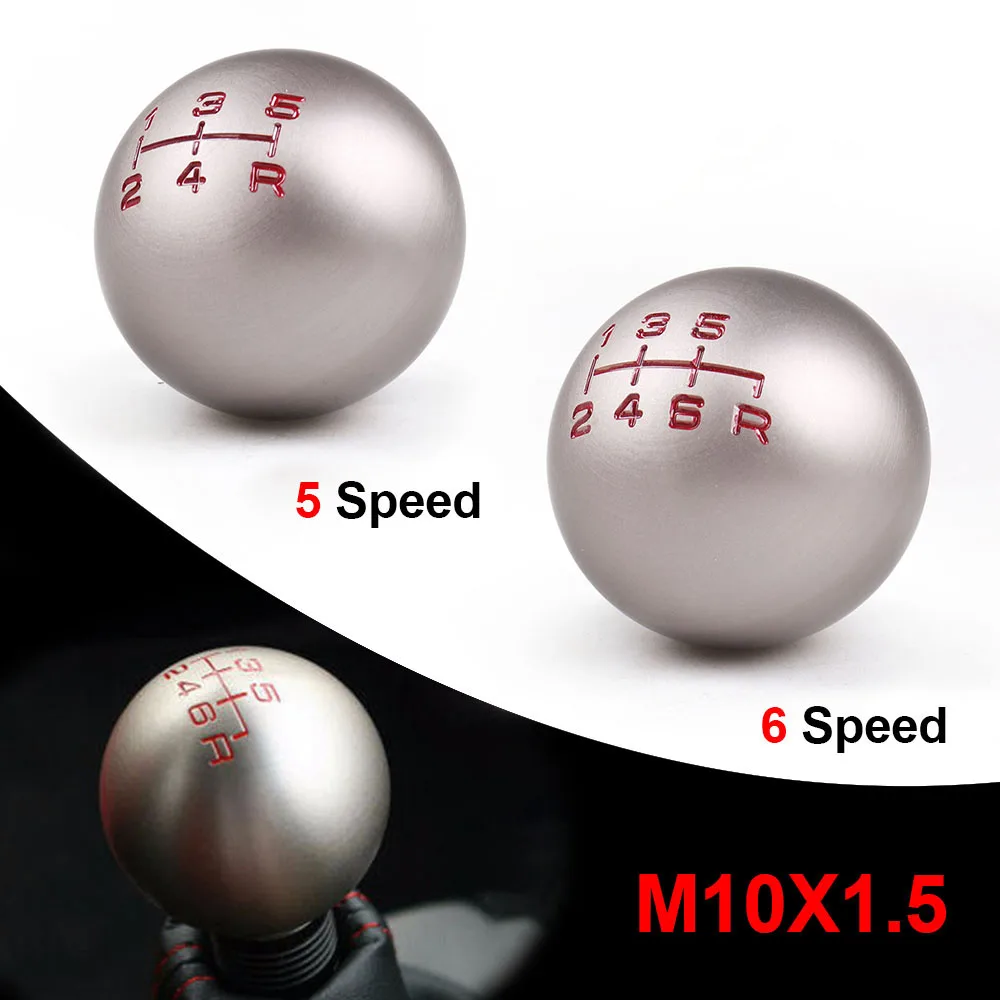 

Aluminum 5/6 Speed JDM Ball Shape Shift Gear Knob M10*1.5 For Honda Fit Civic City FD2 FN2 EP3 TYPE R DC2 DC5 AP1 AP2 S2000 F20C