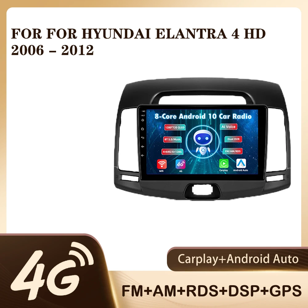 

JMANCE For Hyundai Elantra 4 HD 2006 - 2012 Car Radio Ai Voice Multimedia Video Player Navigation GPS Android No 2din 2 din