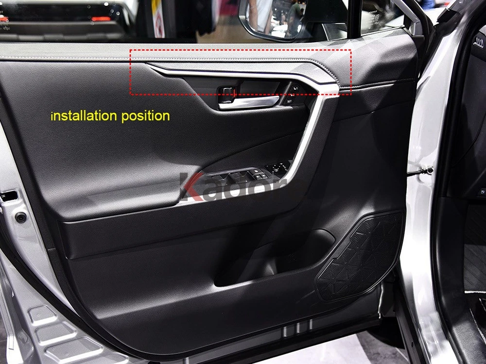 Для Toyota RAV4 RAV 4 аксессуары для интерьера из углеродного волокна для боковой внутренней двери декоративные накладки на пороги Накладка автомобиля Наклейка