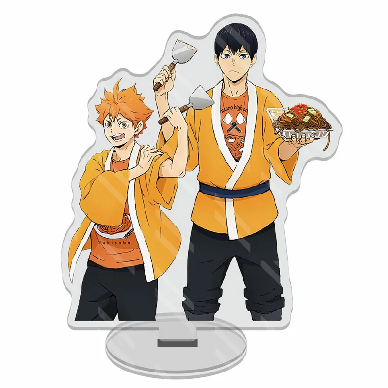 

12cm/15cm Acrylic Stand Figure Model Plate Holder Cake Topper Anime Haikyuu!! Volleyball Teen Activity Desk Decor Ornaments