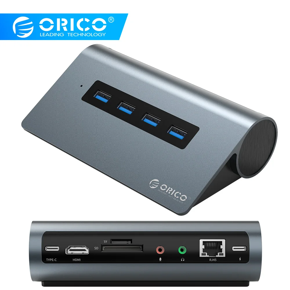 Высокоскоростной usb концентратор ORICO из алюминиевого сплава с разъемом type C для