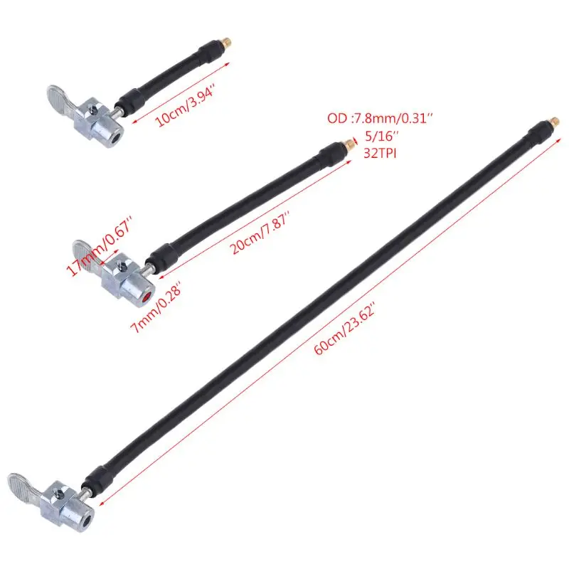 

Зажимной патрон с воздушным шлангом и стандартным клапаном для шин, воздушный шланг с тонкой резьбой, адаптер для шланга с поворотным замко...