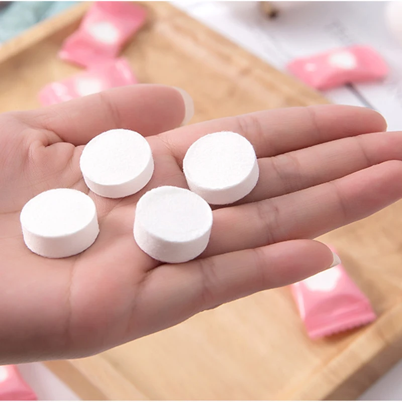 

50pcs Disposable Towel Compressed Portable Travel Non-woven Face Towel Water Wet Wipe Outdoor Moistened Tissues