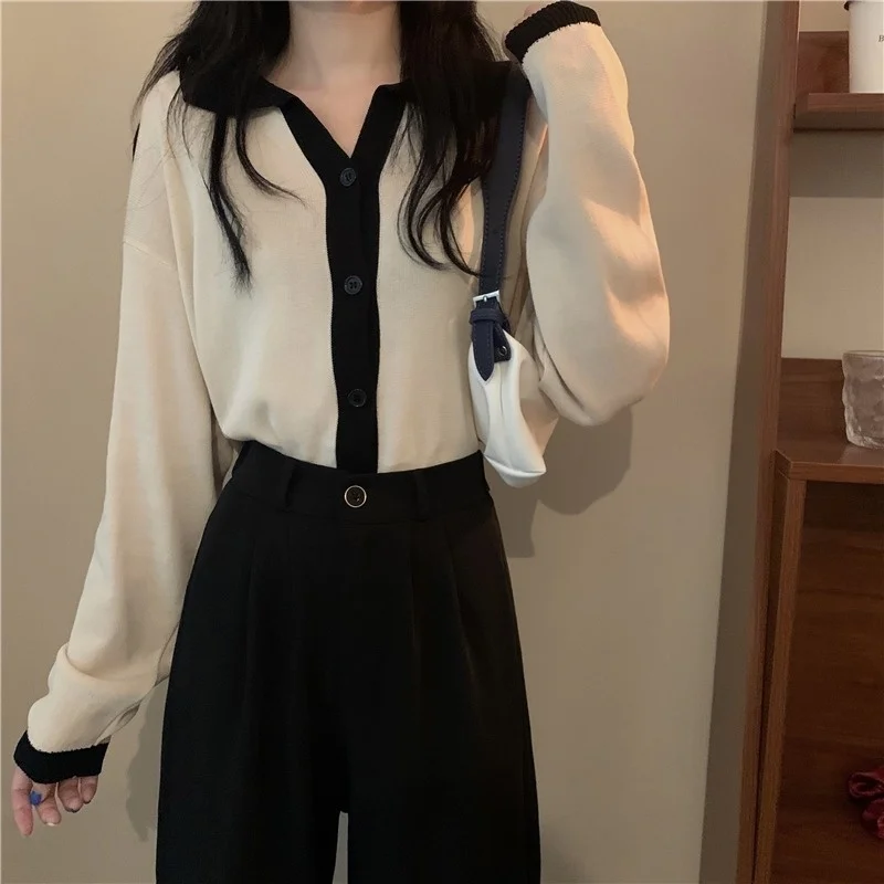 Unif Cardigan 2021 New Lazy Style Long Sleeve Design Sense Sweater Top Women's Coat Jum |