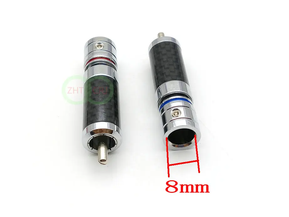 10 шт медный родиевый углеродный волоконный разъем RCA|Соединители| |