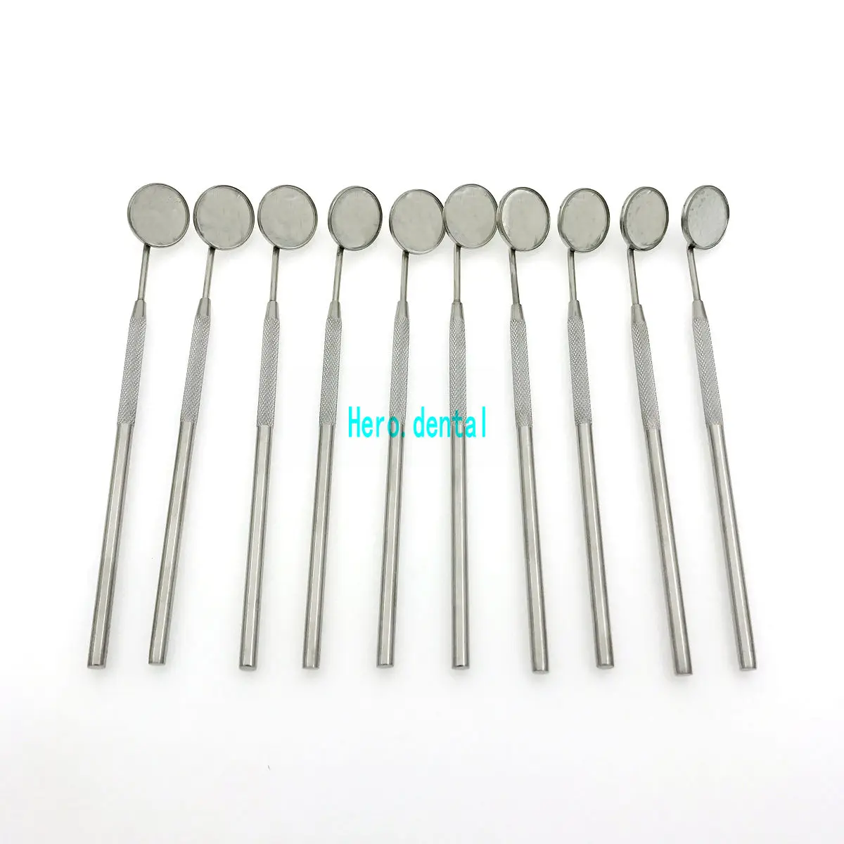 10pcs Dental Mirrors Stainless steel Surgical Instruments dental mirror with handle