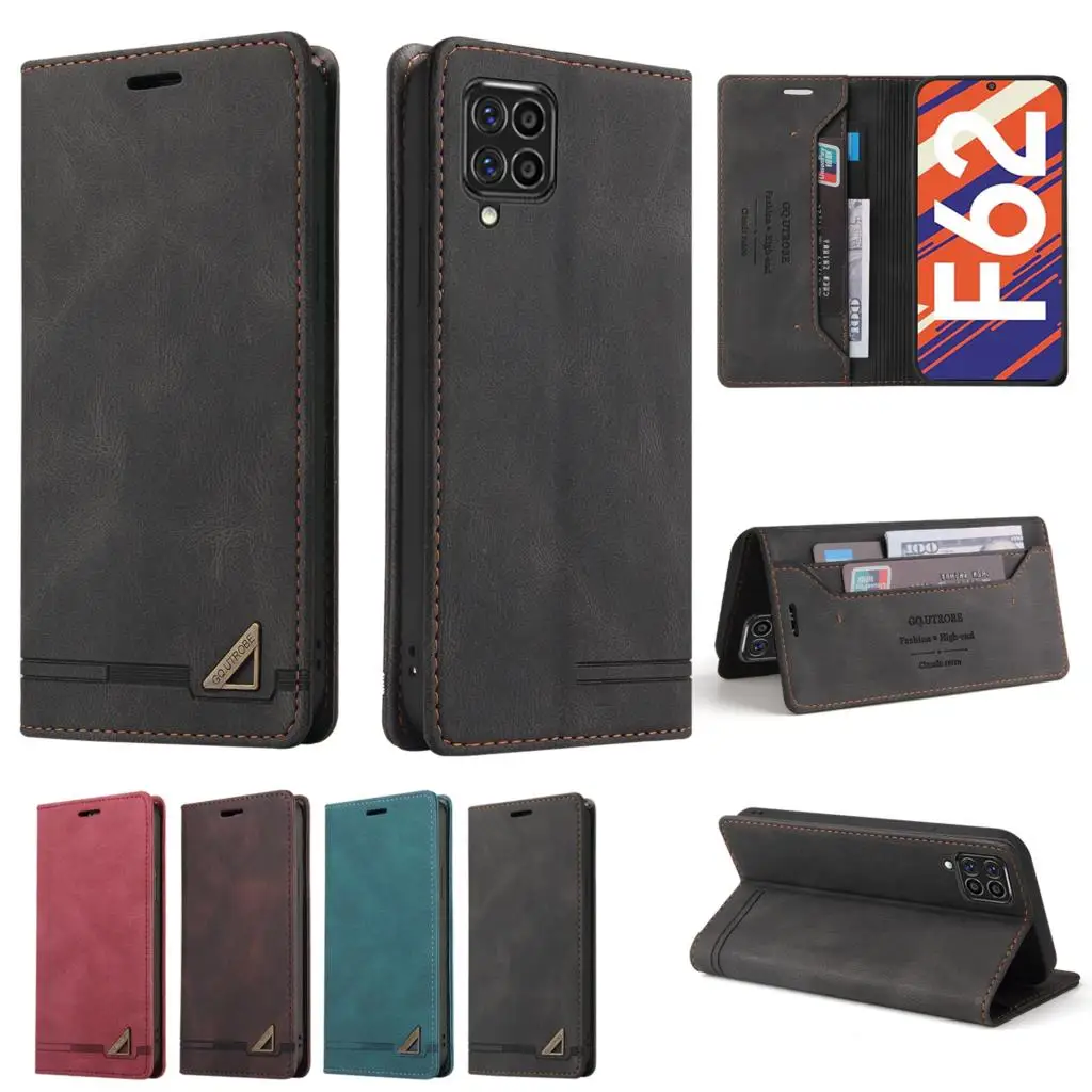 

Новый противокражный Чехол-книжка с кисточкой для Samsung Galaxy F62 M62 F M 62, слоты для карт, кошелек, магнитная книга, кожаная сумка для телефона, рос...