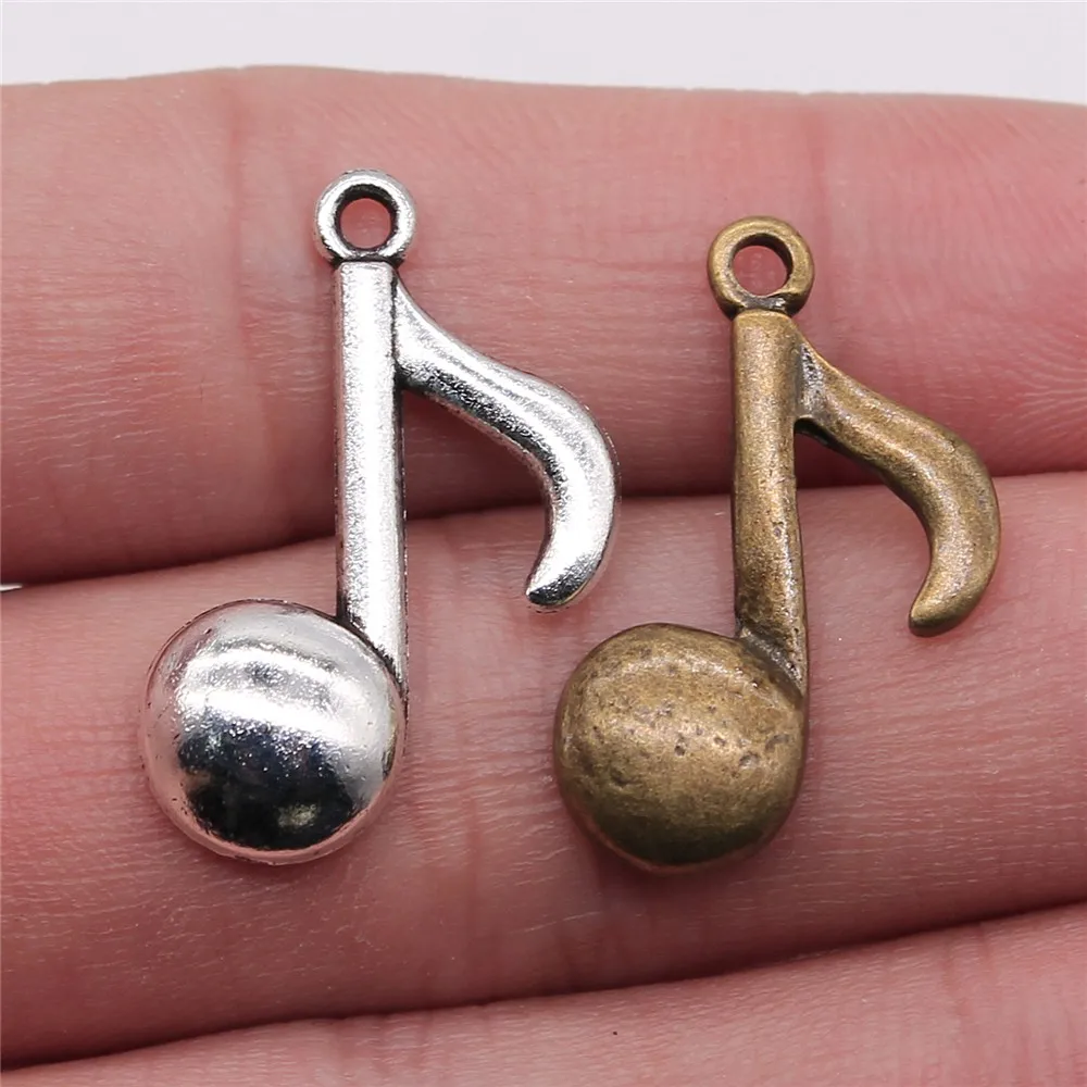 

10 шт. 22x17 мм с жемчужным кулоном музыкальная нота Шарм в виде музыкальной ноты Кулоны из нержавеющей стали для изготовления ювелирных издели...