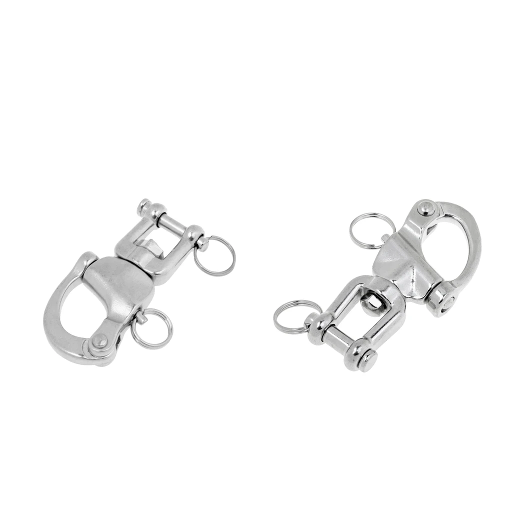 

2 x Stainless Steel Snap Swivel Shackle Buckle Hardware Boat/Sailing/Yacht