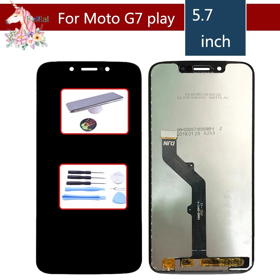 

5.7" For Motorola Moto G7 Play XT1952 LCD Display Touch Screen Digitizer Sensor Complete LCD Assembly Monitor Module