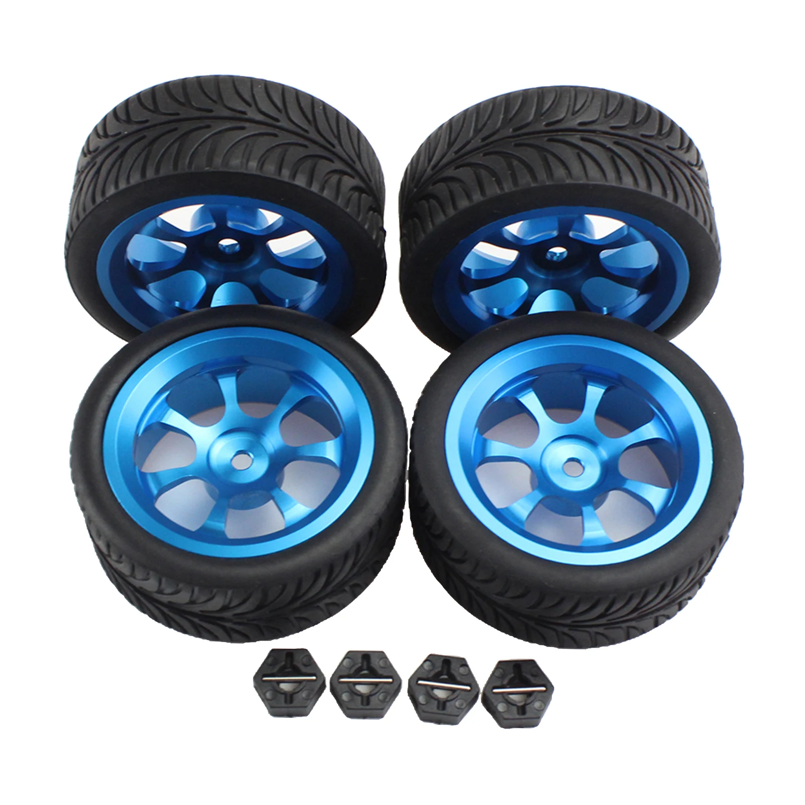 

RC Car Metal Upograde Wheel Tires Set for WLTOYS 144001 124018 124019 RC Climbing Car DIY Modification Parts Accessories