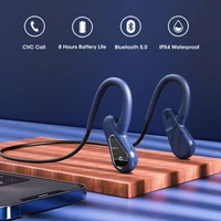 wireless bluetooth earphones bone conduction shape not in ear ipx5 waterproof sport with mic player noise reduction headphones