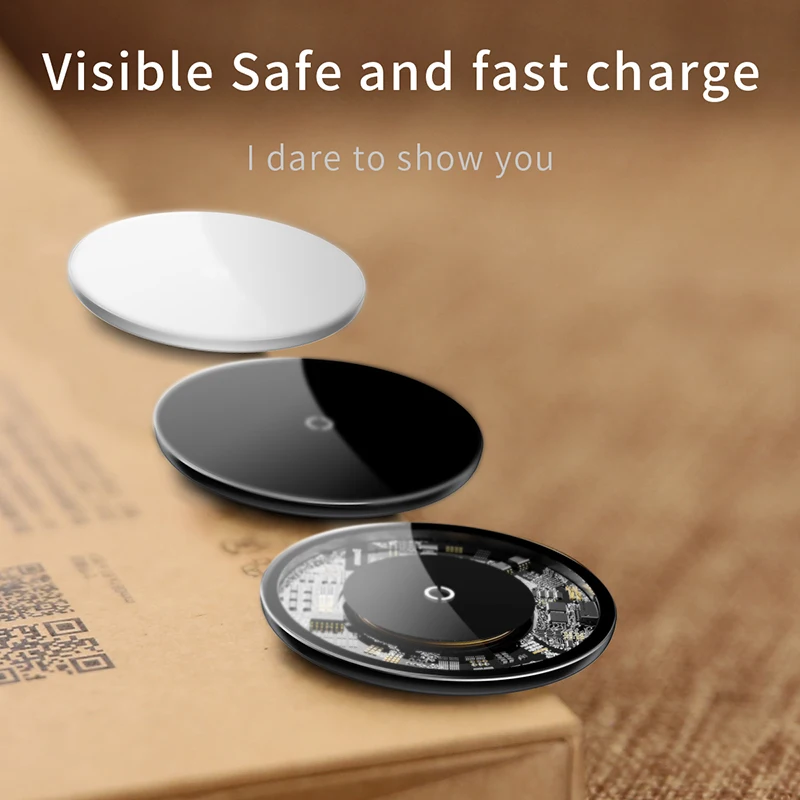 baseus 10w qi wireless charger for iphone 11 pro x xr xs max 8 plus glass fast wireless charging pad for samsung s20 xiaomi mi 9 free global shipping