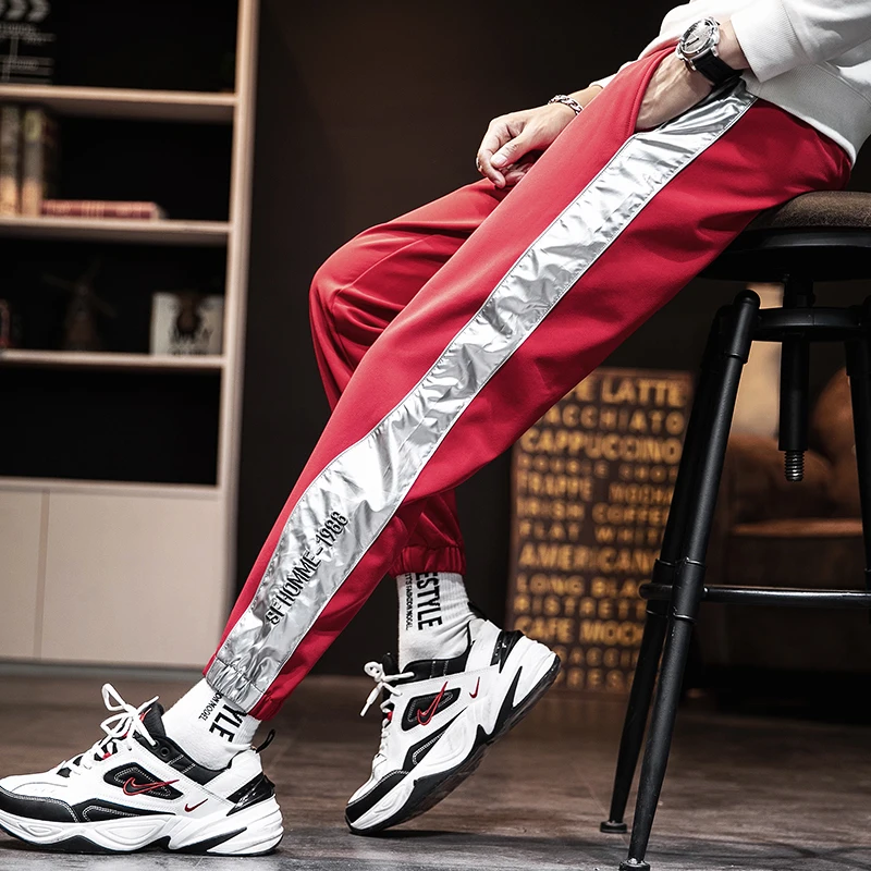 

2021 Брендовые спортивные штаны, Мужская одежда, джоггеры, брюки-карго, большие размеры, Harajuku, модная мужская свободная повседневная черная од...