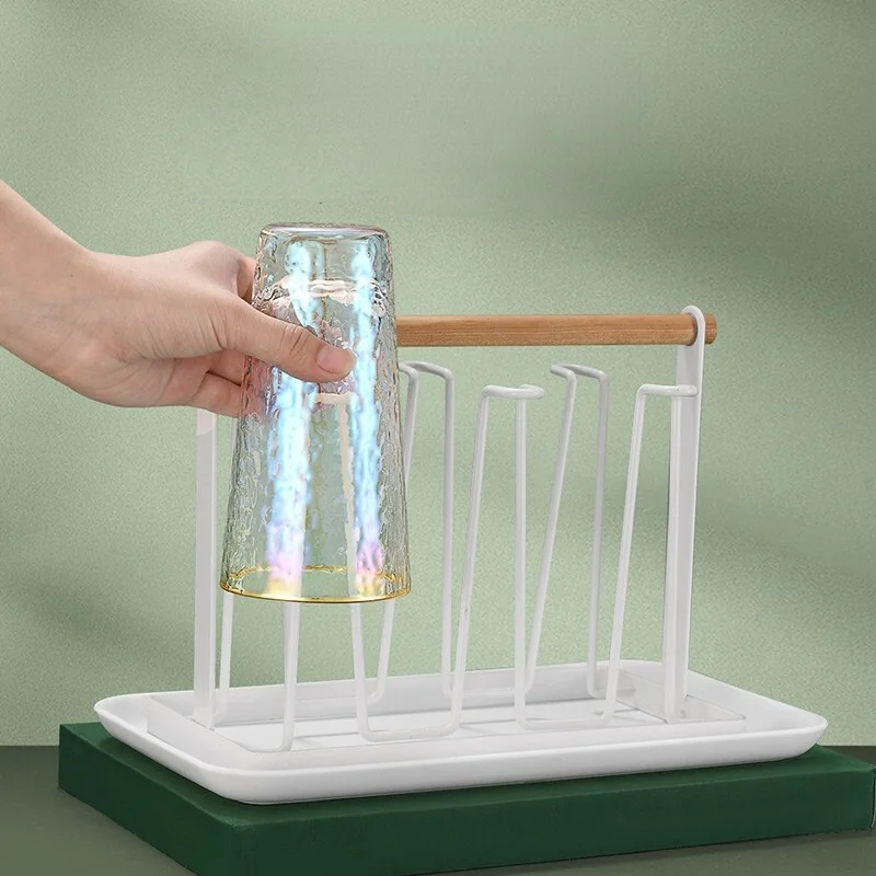 

Подвесная железная настольная стойка для хранения с держателем стакана для воды