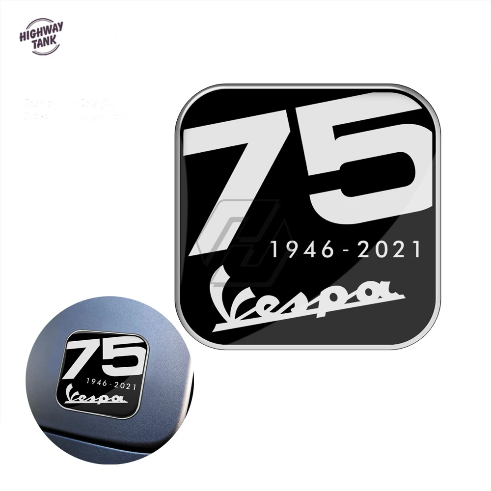 

3D Resin Scooter Sticker Case for Vespa GTS Sprint Primavera 75th 75 Years Young Anniversary Decals