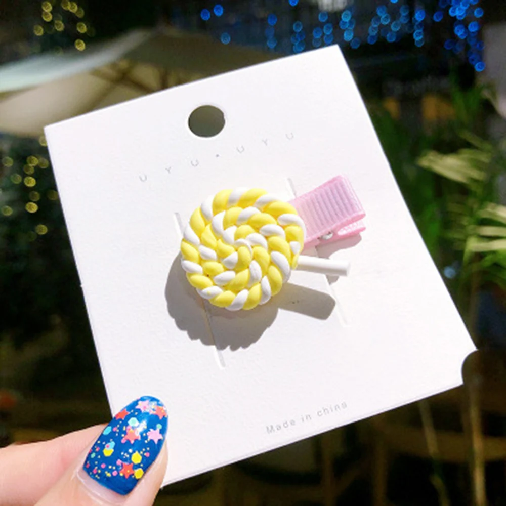 Новое поступление 2020 детские милые заколки для волос в виде леденцов аксессуары