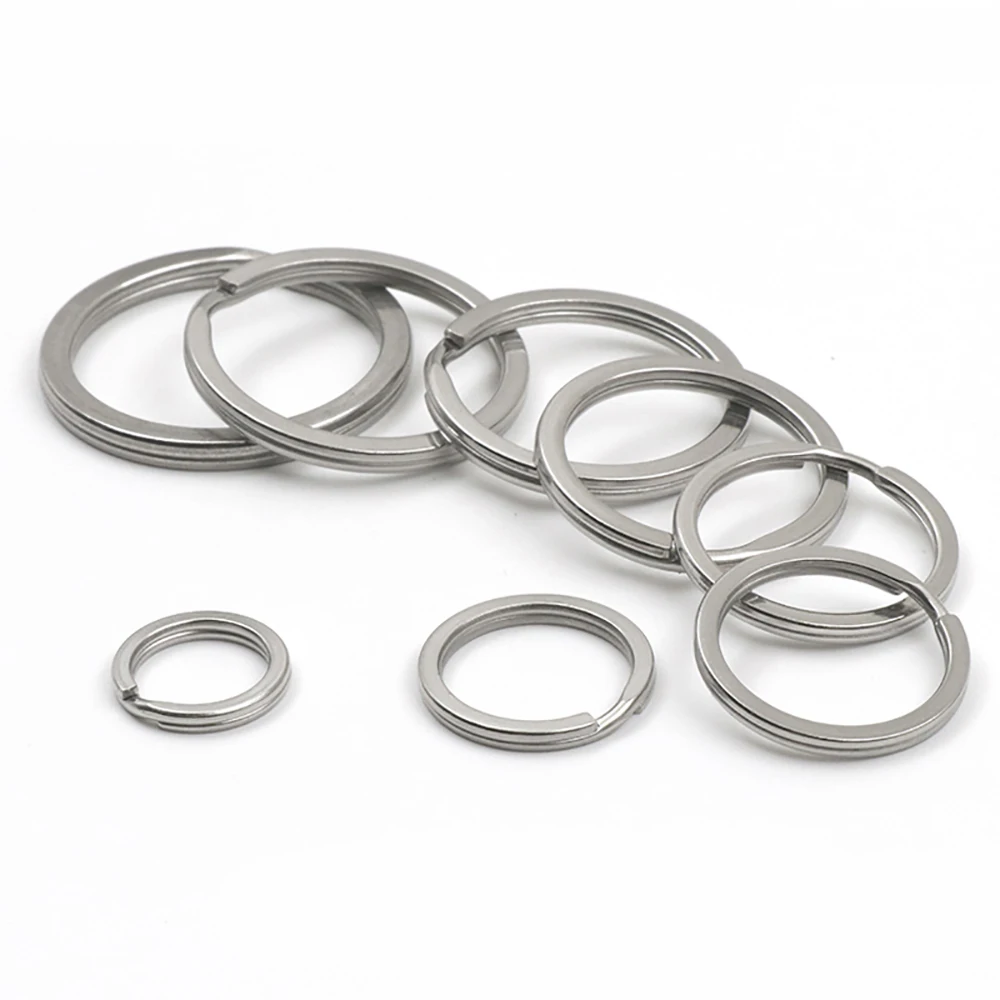 

5pcs 304 Stainless Steel Keyring Split Key Rings 15mm 20mm 23mm 25mm 28mm 30mm 32mm 35mm Hook Ring Loop Keychain